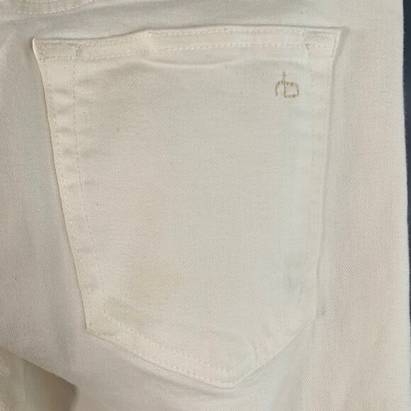 RAG & BONE Size 29 White Cotton Blend Skinny Five Pockets Button Fly Jeans - Picture 3 of 10